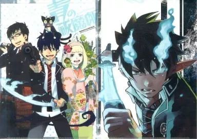 中古】クリアファイル 奥村燐/燐＆奥村雪男＆杜山しえみ A4クリア