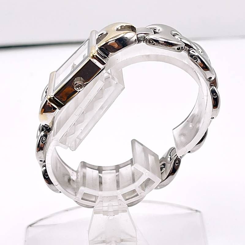 稼働 GUCCI グッチ レディース腕時計 1800 L スクエア シルバー OJ 12-2 wr