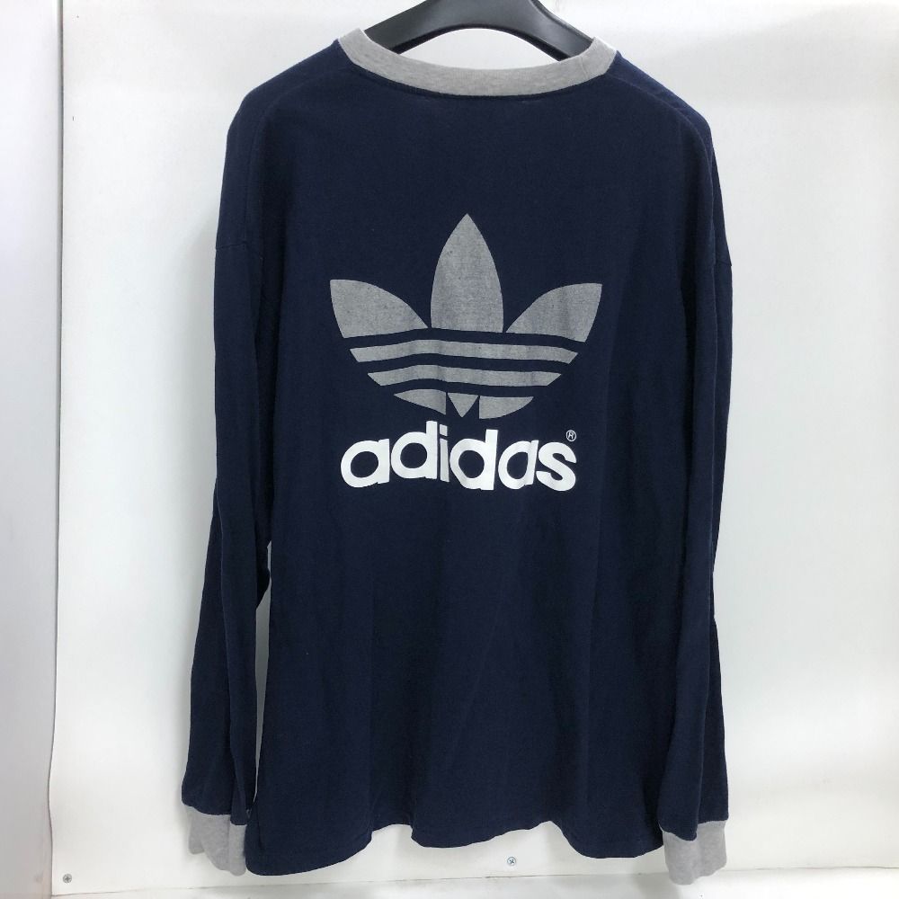 02w21349 アディダス adidas 90's ロンT ネイビー L USA製 メンズ 長袖