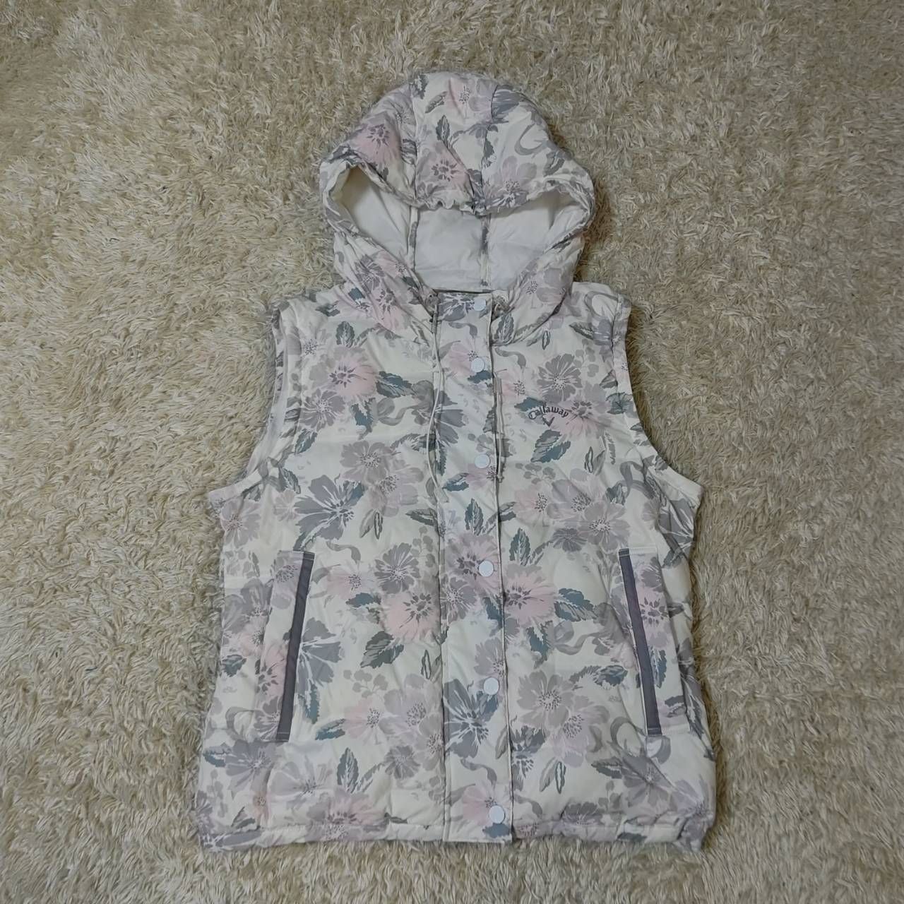 Callaway ゴルフ ダウンジャケット 2way ダウンベスト 花柄 総柄