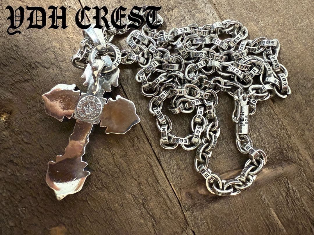 販売 ☆AKZUKL シルバーネックレス 重量感有りクロスネックレス 刻印