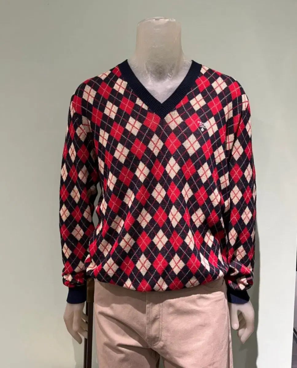 プラダ アーガイル CHECK メンズ コットン Vネック ニット 52 - メルカリ