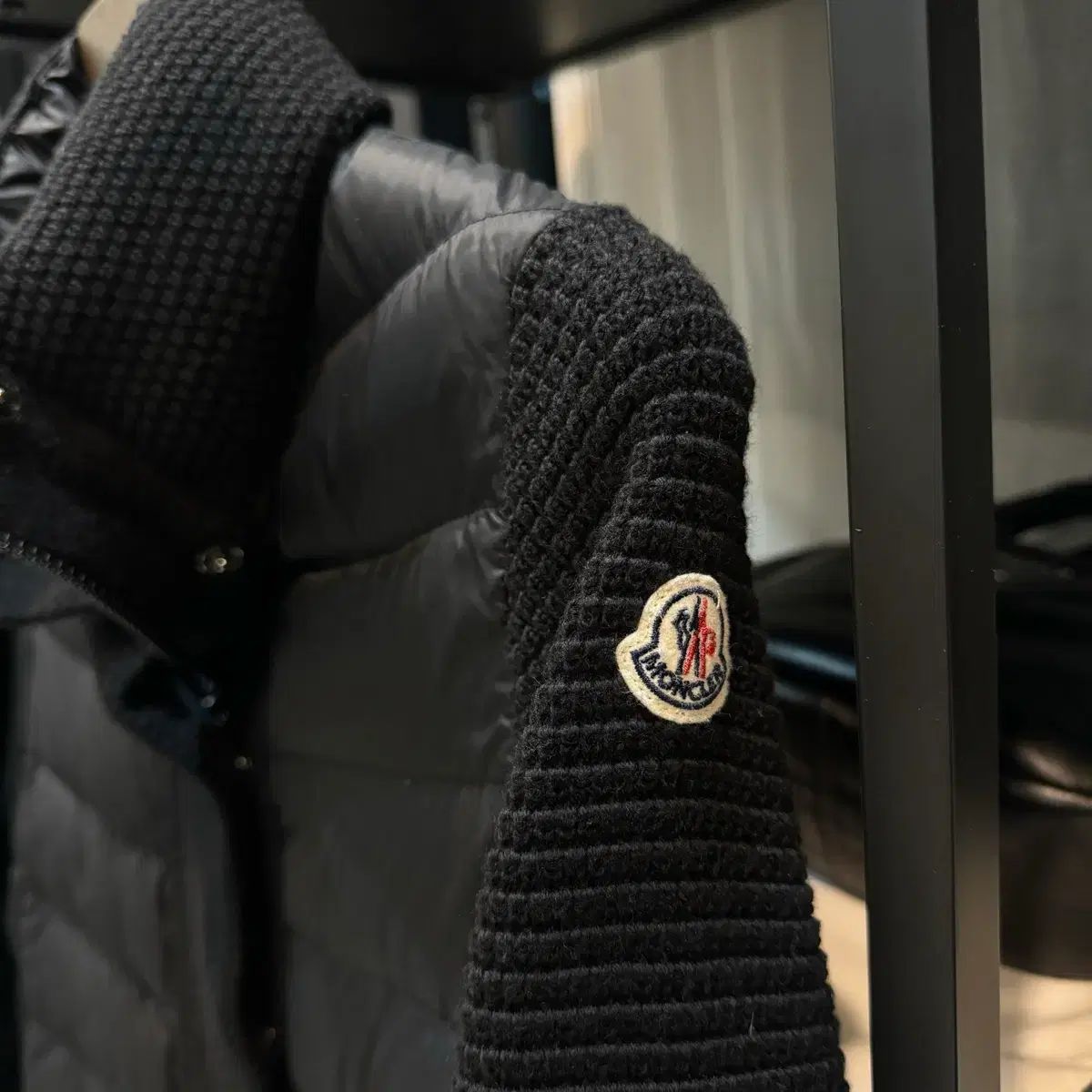 正規品 モンクレール ニットダウン トリコット カーディガン ブラック