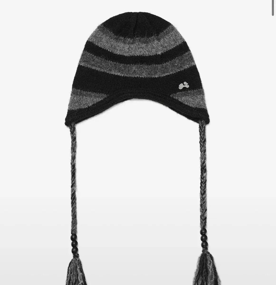 HUG YOUR SKIN ストライプ イヤーフラップ ビーニー