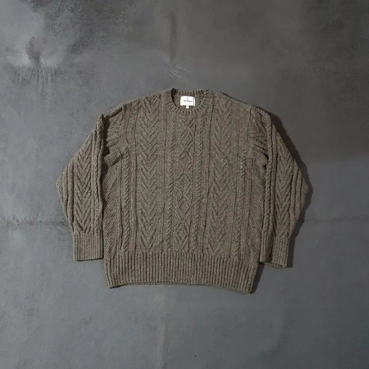 ART IF ACTS フィッシャーマン ケーブル ニット L