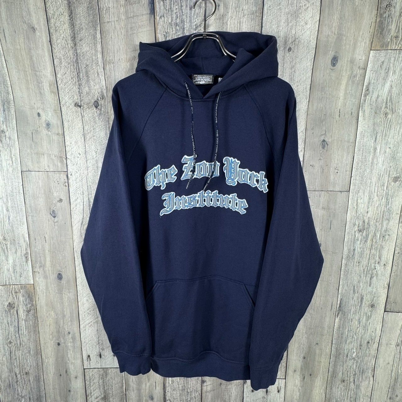 OLD ZOO YORK 90s ズーヨーク ネイビー 肉厚 厚地 ワッペン 裏起毛 