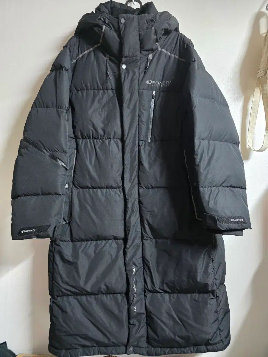 DISCOVERY ダウンジャケット ロング丈 ブラック
