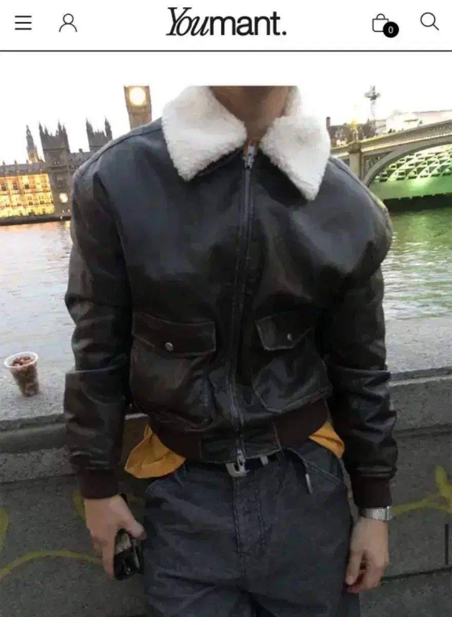 定価11万ムートン ブラウン ヴィンテージムートンジャケット