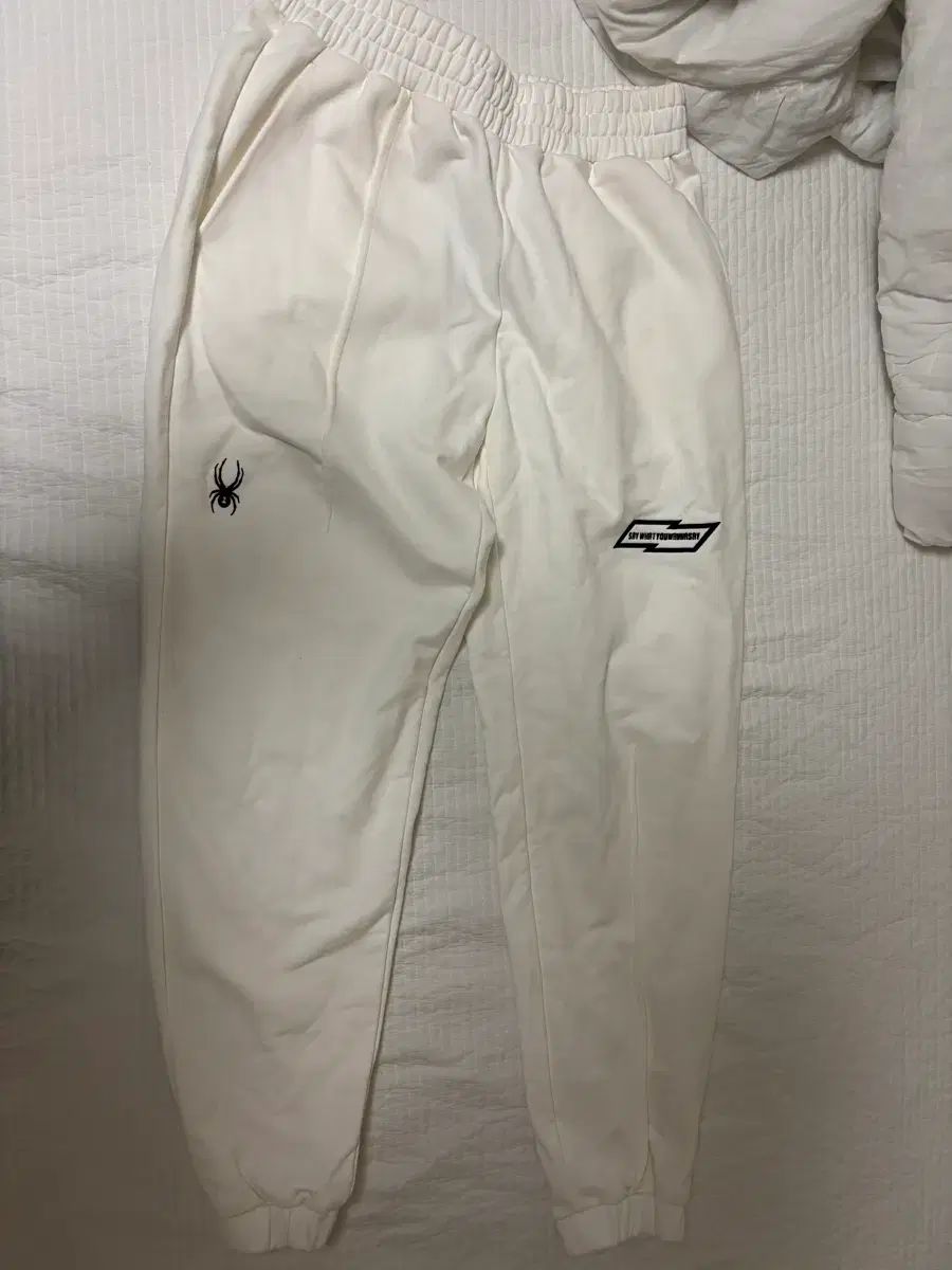 タグ無し スパイダー トレーナー ズボン 白 85