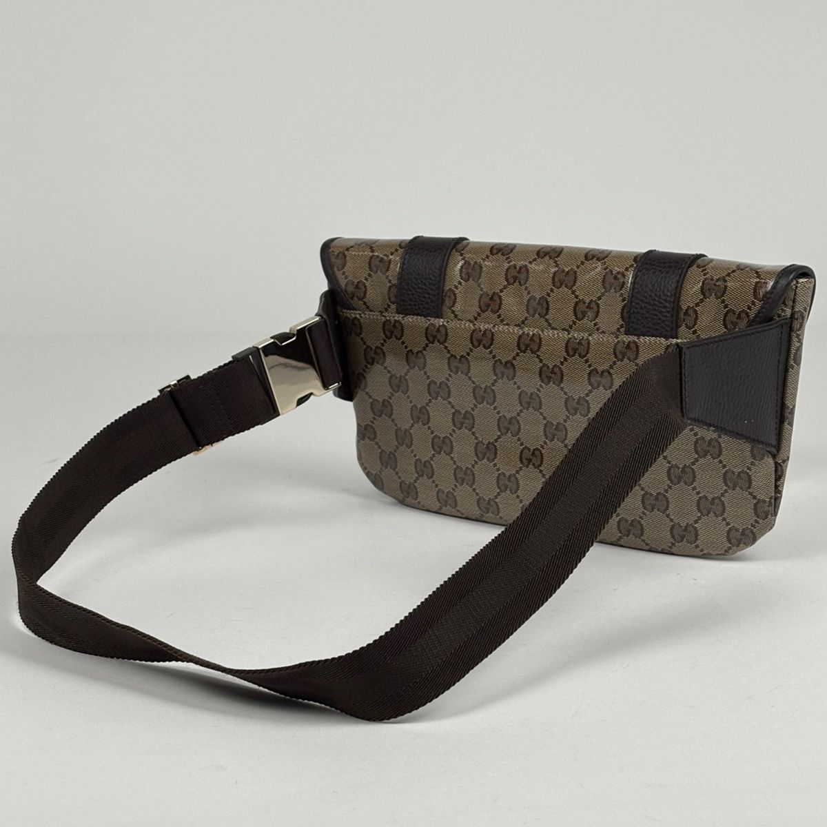 グッチ GUCCI GG柄 ウエストバッグ ボディバッグ コーティングキャンバス ブラウン 374617 レディース