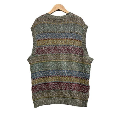 ミッソーニ MISSONI ニットベスト 柄編み Vネック マルチカラー