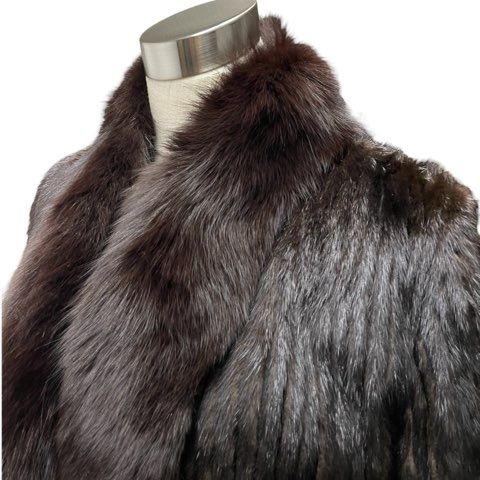 Chombert PARIS ミンク MINK ファーコート 毛皮 M-L相当 chombert PARIS MINK FOX ミンク フォックス 毛皮 ドッキングコート