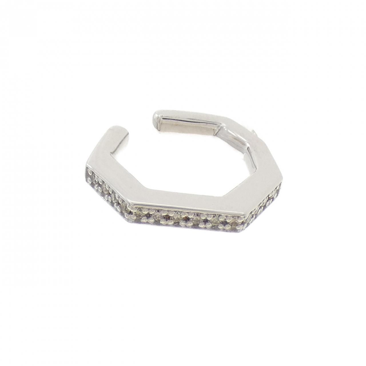 ヒロタカ オクタゴン イヤーカフ 0.07 CT 片耳