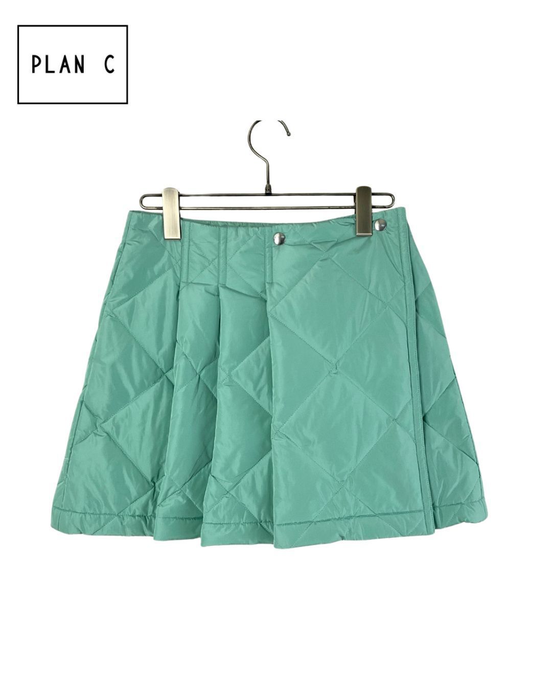 PLAN C プランシー キルティング中綿スカート 38 ターコイズ げ交渉