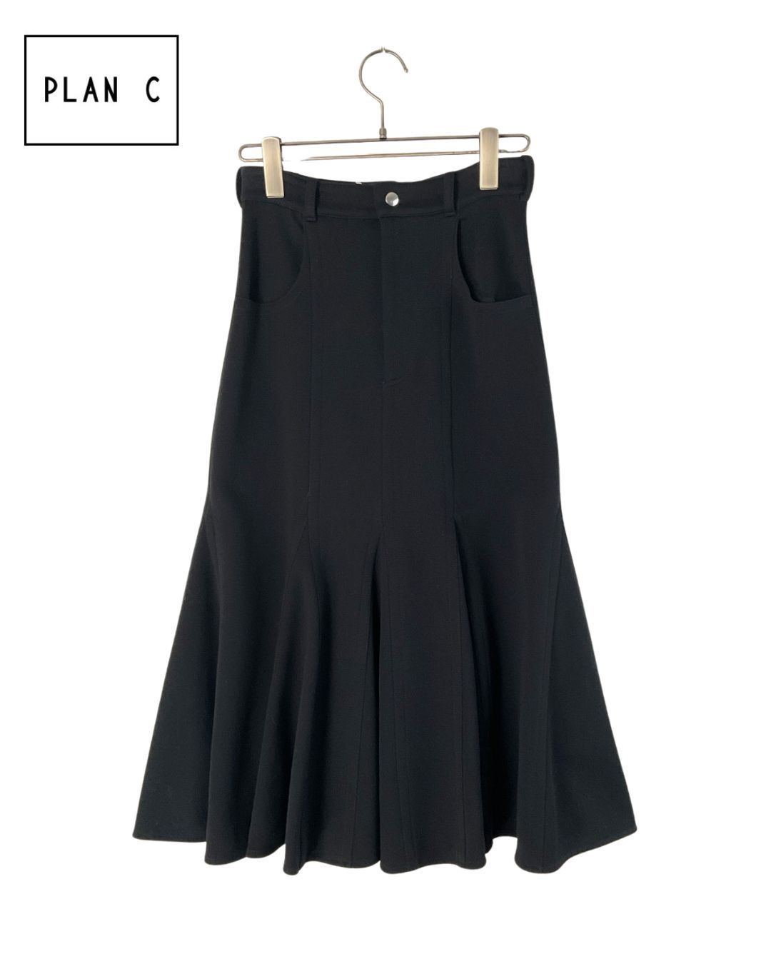 PLAN C プランシー セミフ スカート 36 ブラック げ交渉