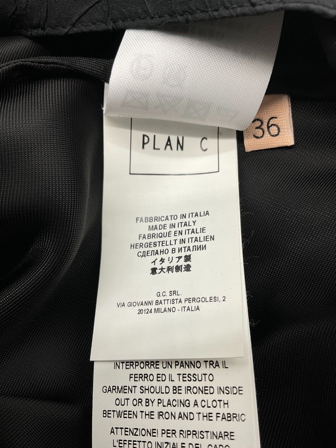  PLAN C プランシー プリーツロングスカート 36 ブラック げ交渉 プリーツスカート ロングスカート