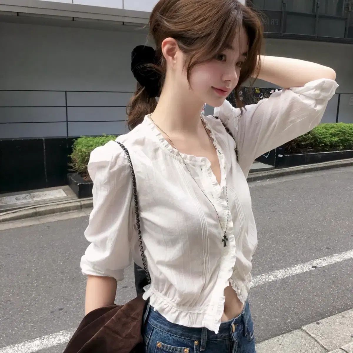 ザ バーネット ブラウス Poise Ruffle Blouse
