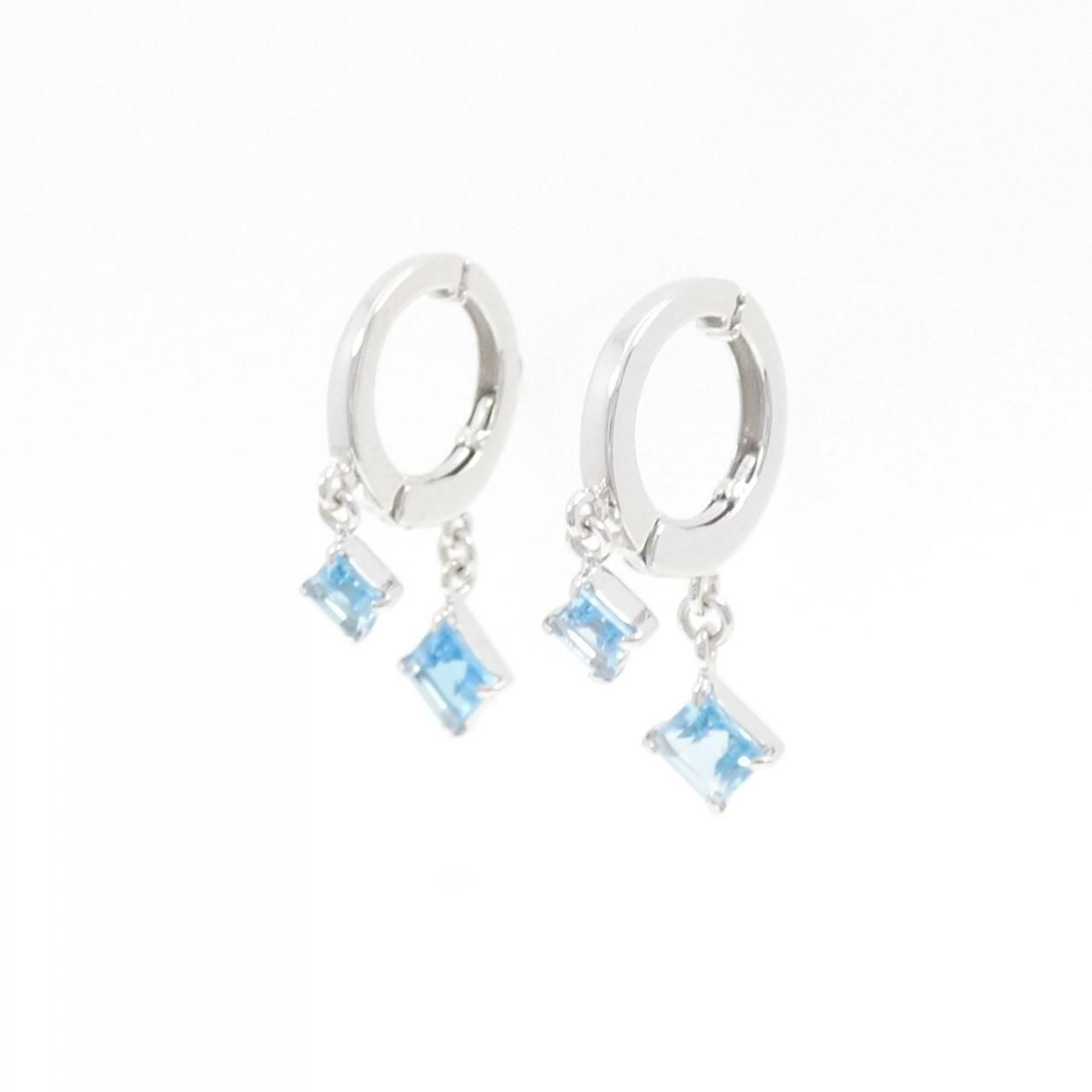 K 14 WG ブルートパーズ イヤリング