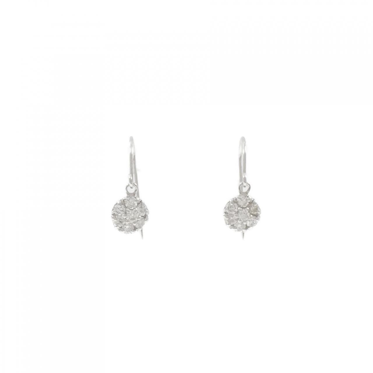 K 10 WG ダイヤモンド ピアス 0 30 CT