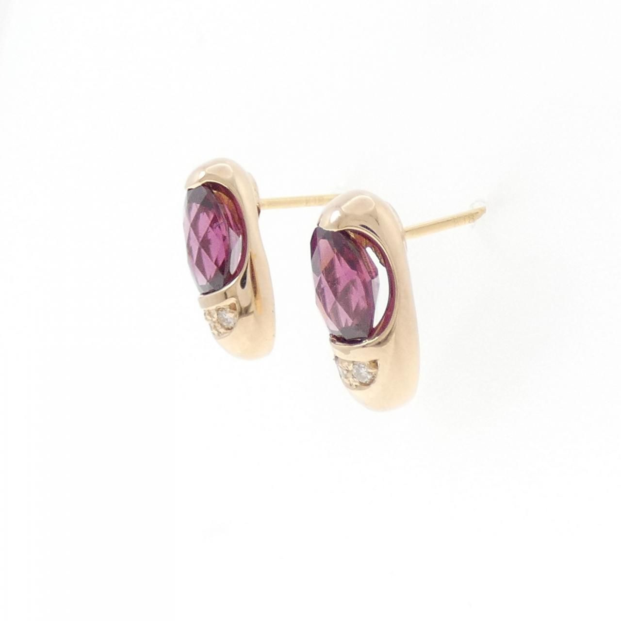 K18PG ガーネット ピアス 2.07CT - メルカリ