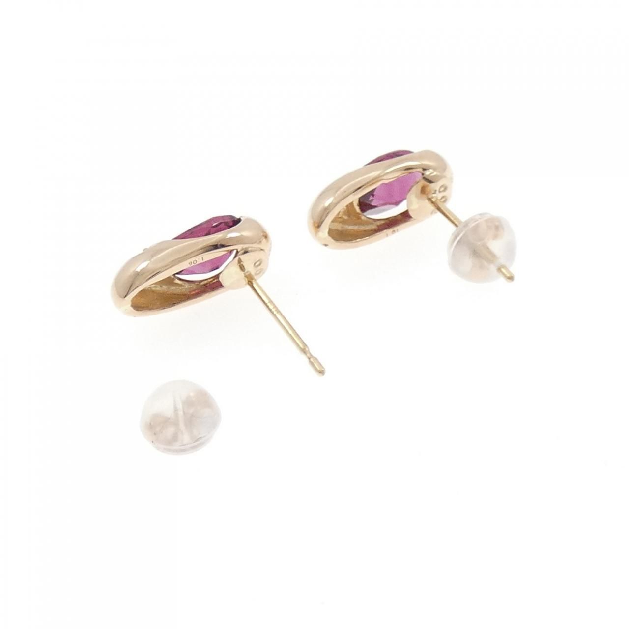 K18PGガーネットピアス　新品未使用品 K18PGガーネットピアス 新品未使用品 ロードライトガーネット ピアス