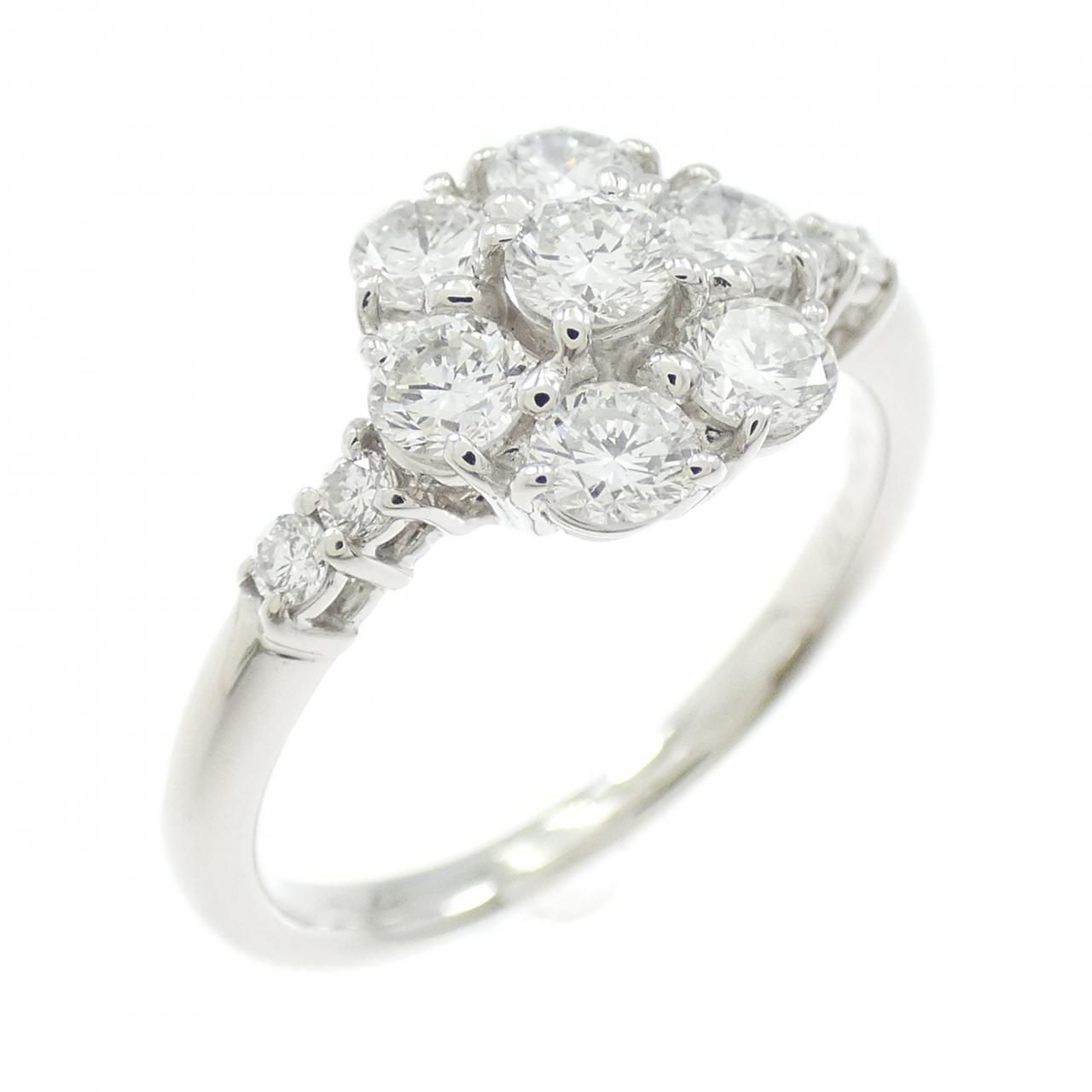 PT900 フラワー ダイヤモンド リング 0.77CT - メルカリ