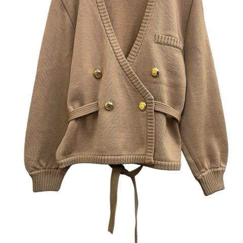 FOXEY ナチュラル（ベージュ）ニットカーディガン　F 美品　秋の羽織りに 中古・古着通販】FOXEY (フォクシー) Knit Cardigan Hoodie Cashmere