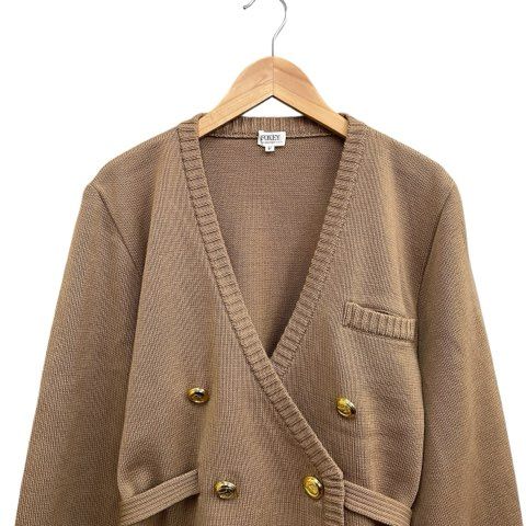 美品⭐FOXEY ノーカラージャケット　カーディガン フォクシー FOXEY ニットノーカラーカーディガン ジャケット バック