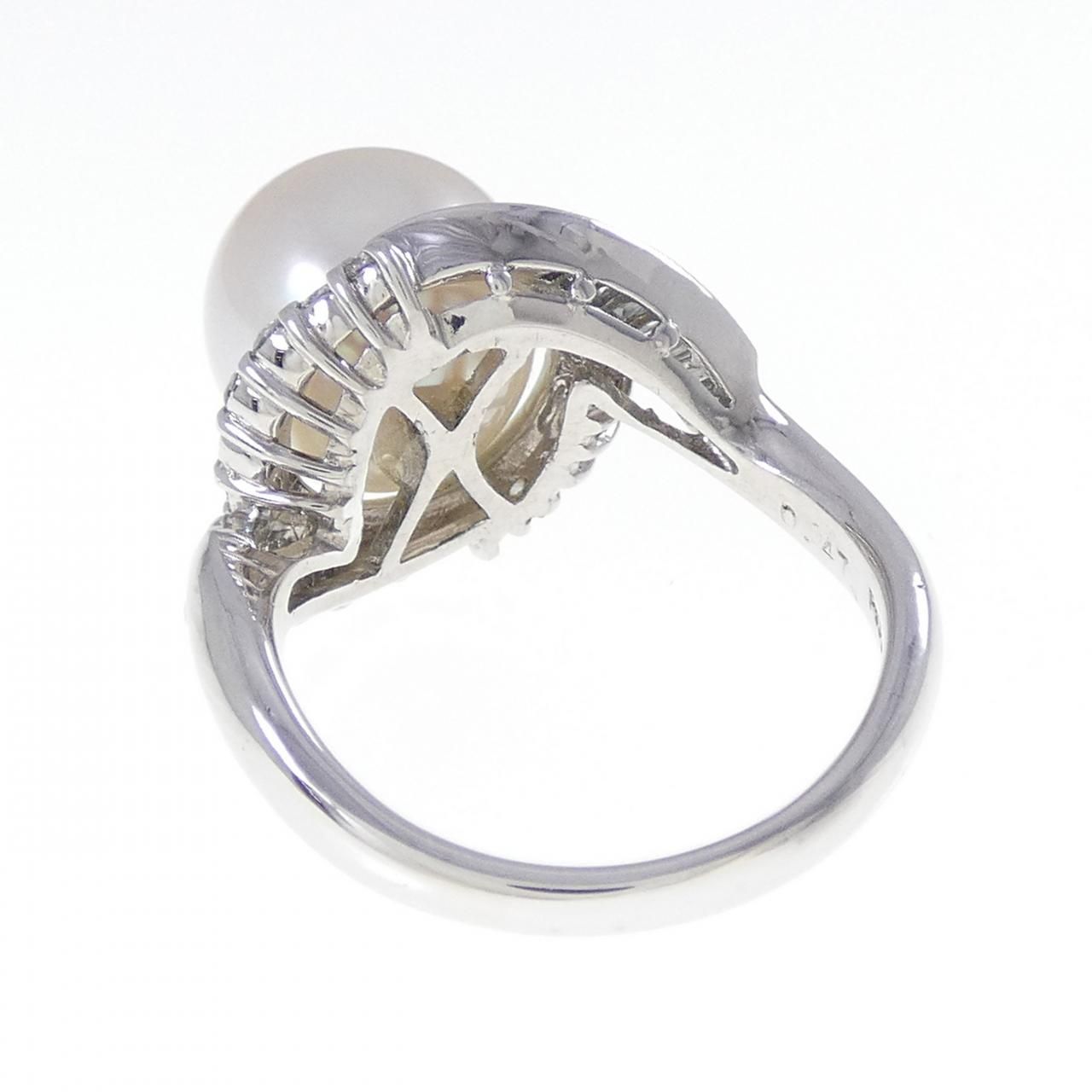  PT 900 白蝶パール リング 10.8 mm リング 指輪 アクセサリー