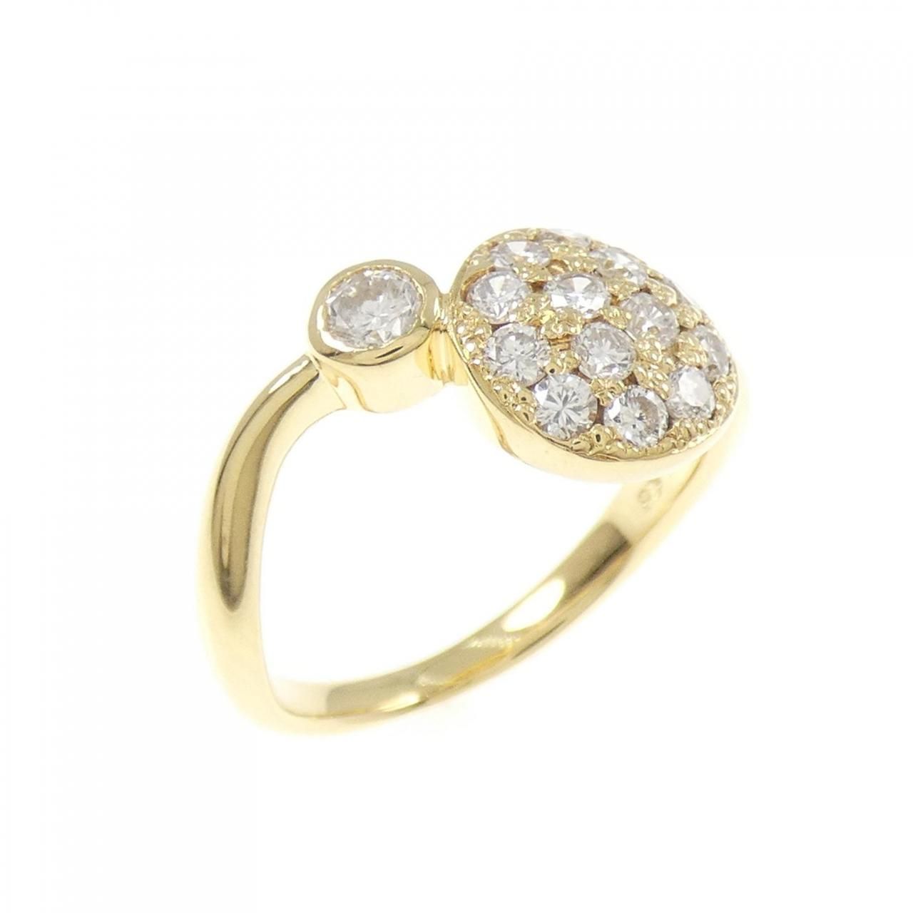 K 18 YG ダイヤモンド ピンキー リング 0.40 CT