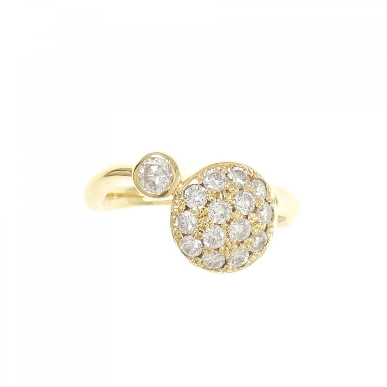 K 18 YG ダイヤモンド ピンキー リング 0.40 CT