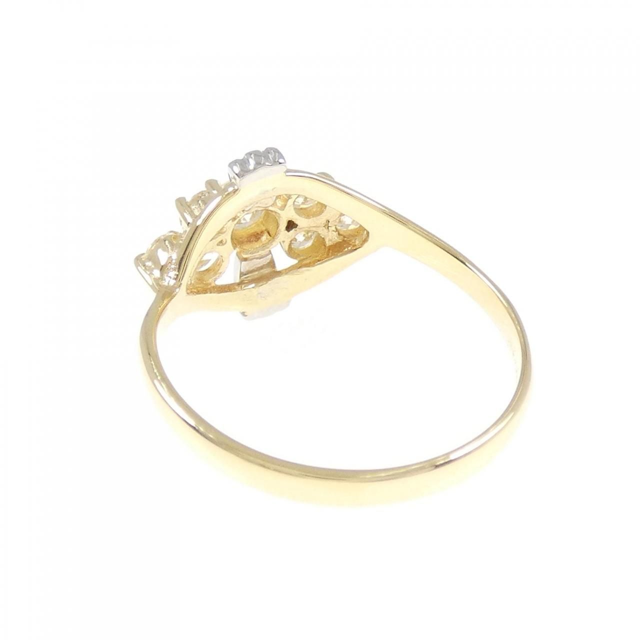  K 18 YG PT 900 ダイヤモンド リング 0.52 CT リング 指輪 アクセサリー