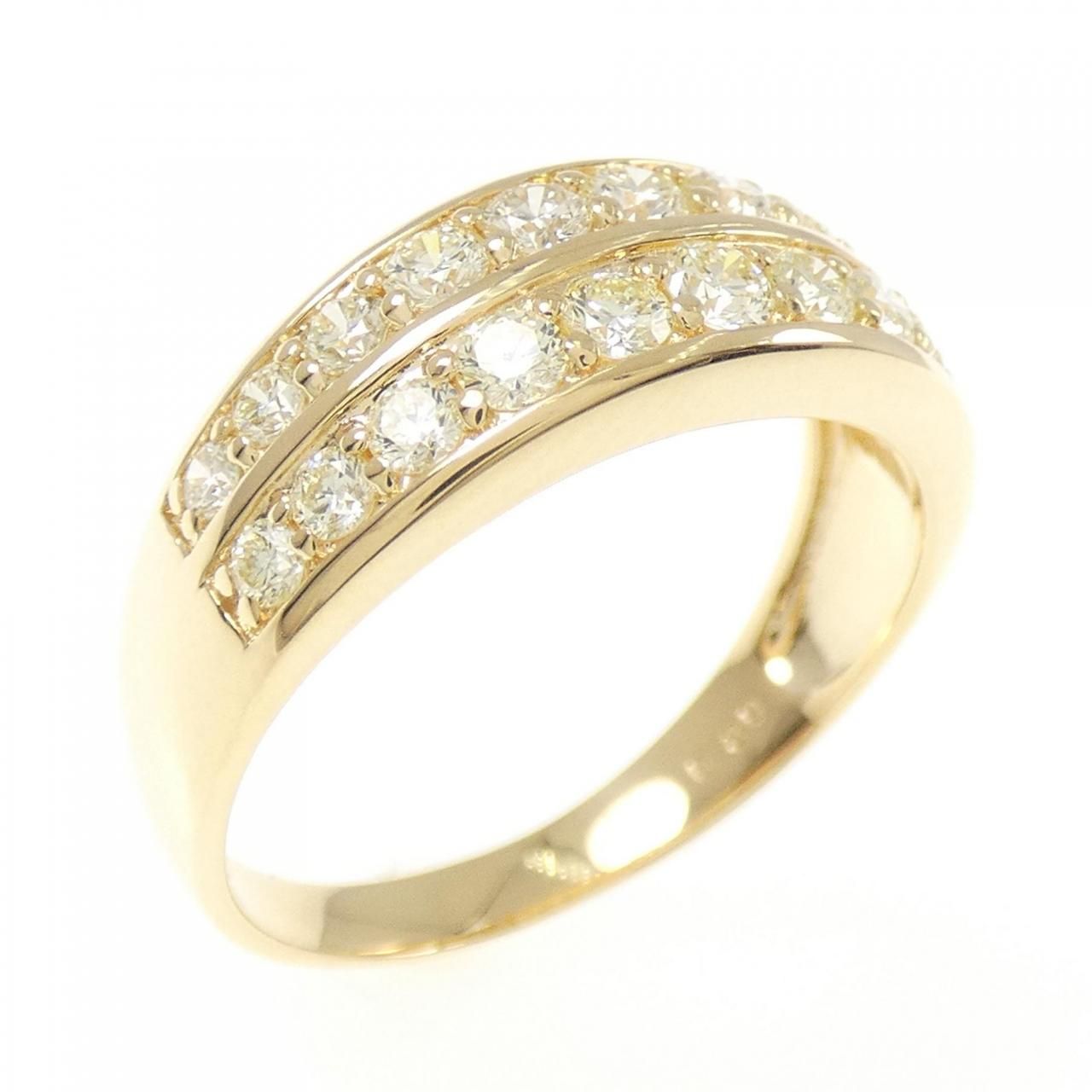 K 18 YG ダイヤモンド リング 0.80 CT
