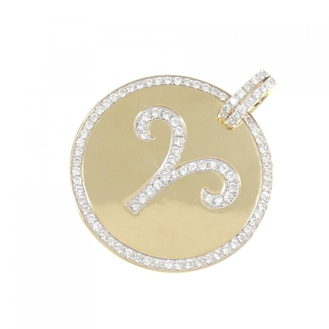 750 YG 牡羊座 ダイヤモンド ペンダント