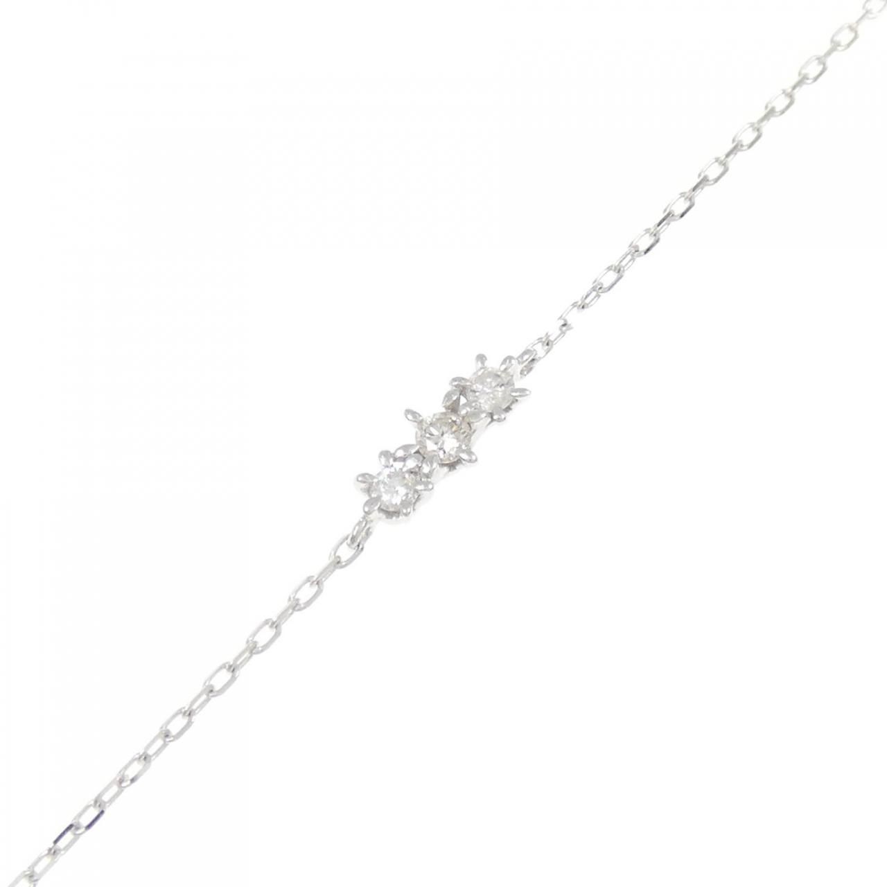 K 10 WG ダイヤモンド ブレスレット 0 08 CT