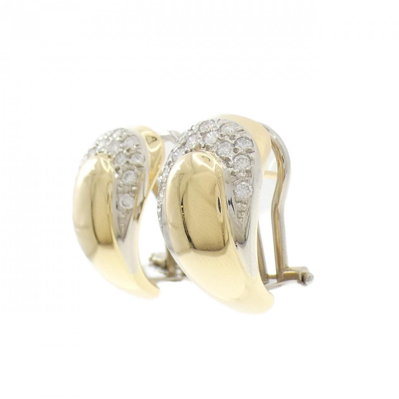 750 YG WG ダイヤモンド ピアス 0.48 CT