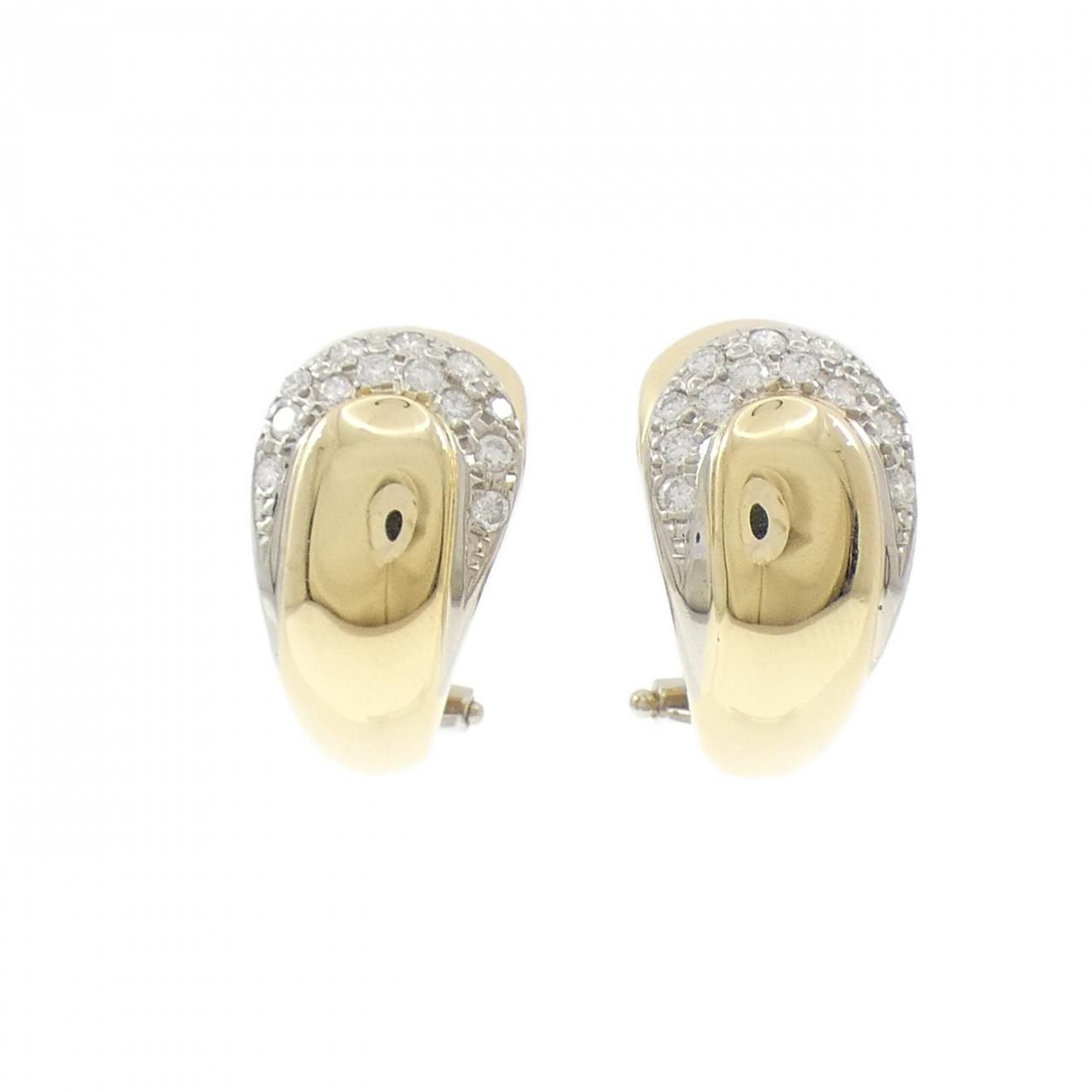 750 YG WG ダイヤモンド ピアス 0.48 CT