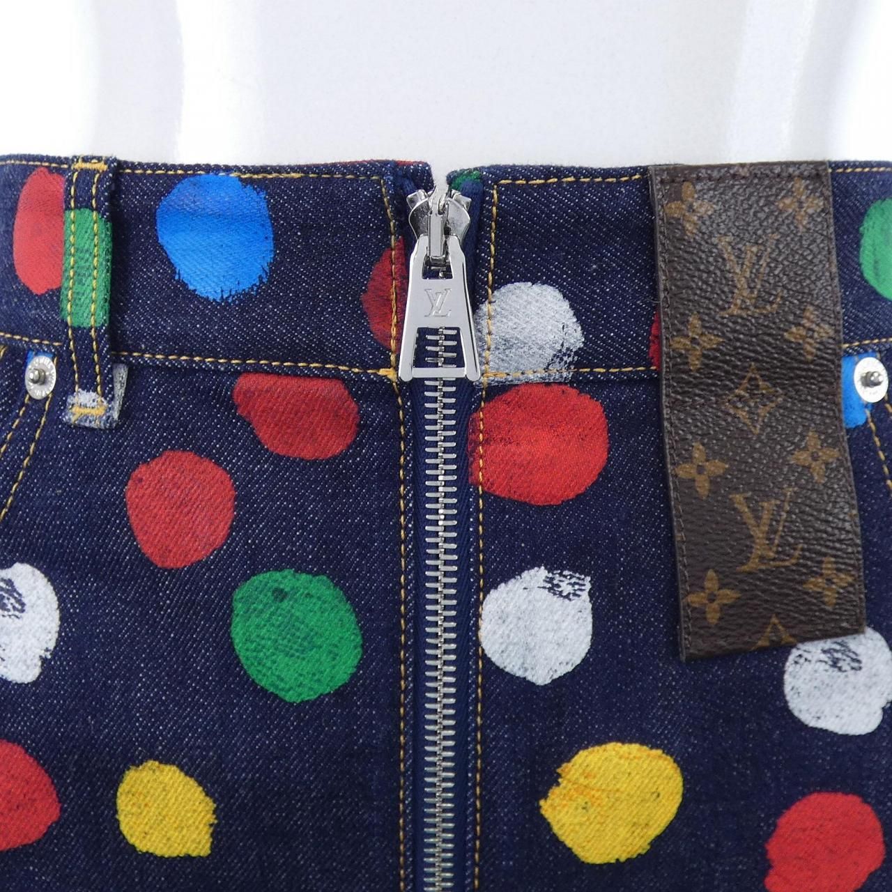ルイヴィトン LOUIS VUITTON LV×YKペインティッドドットデニムミニ