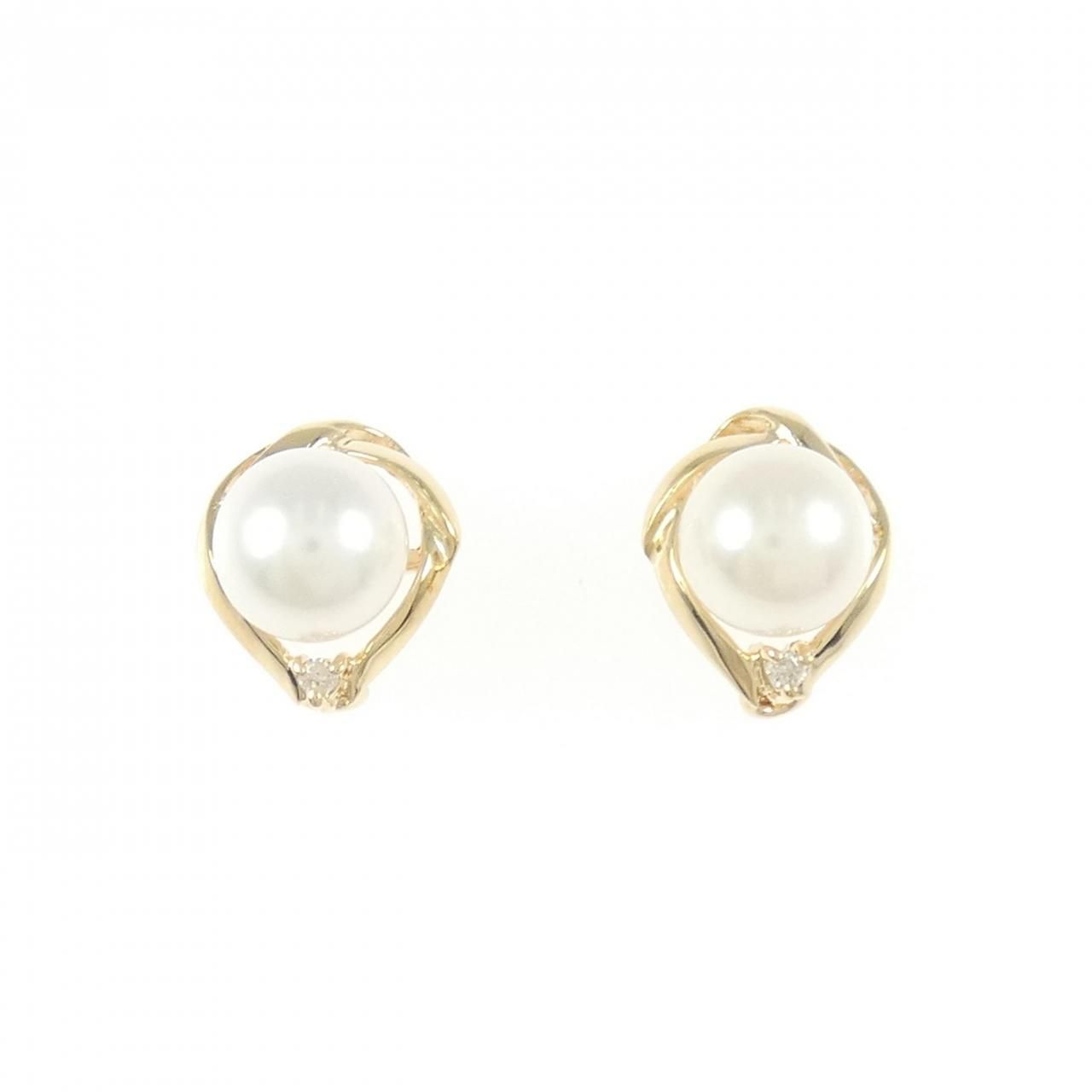 K18YG アコヤパール ピアス 6.4mm - メルカリ