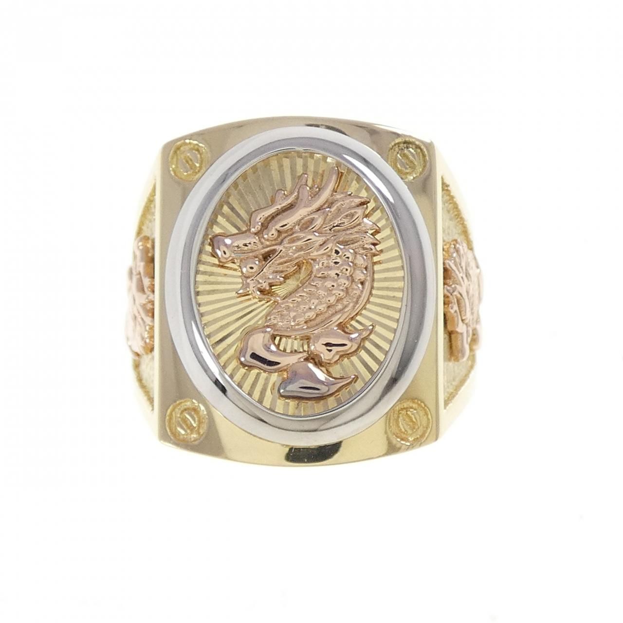 K 18スリー ドラゴン リング