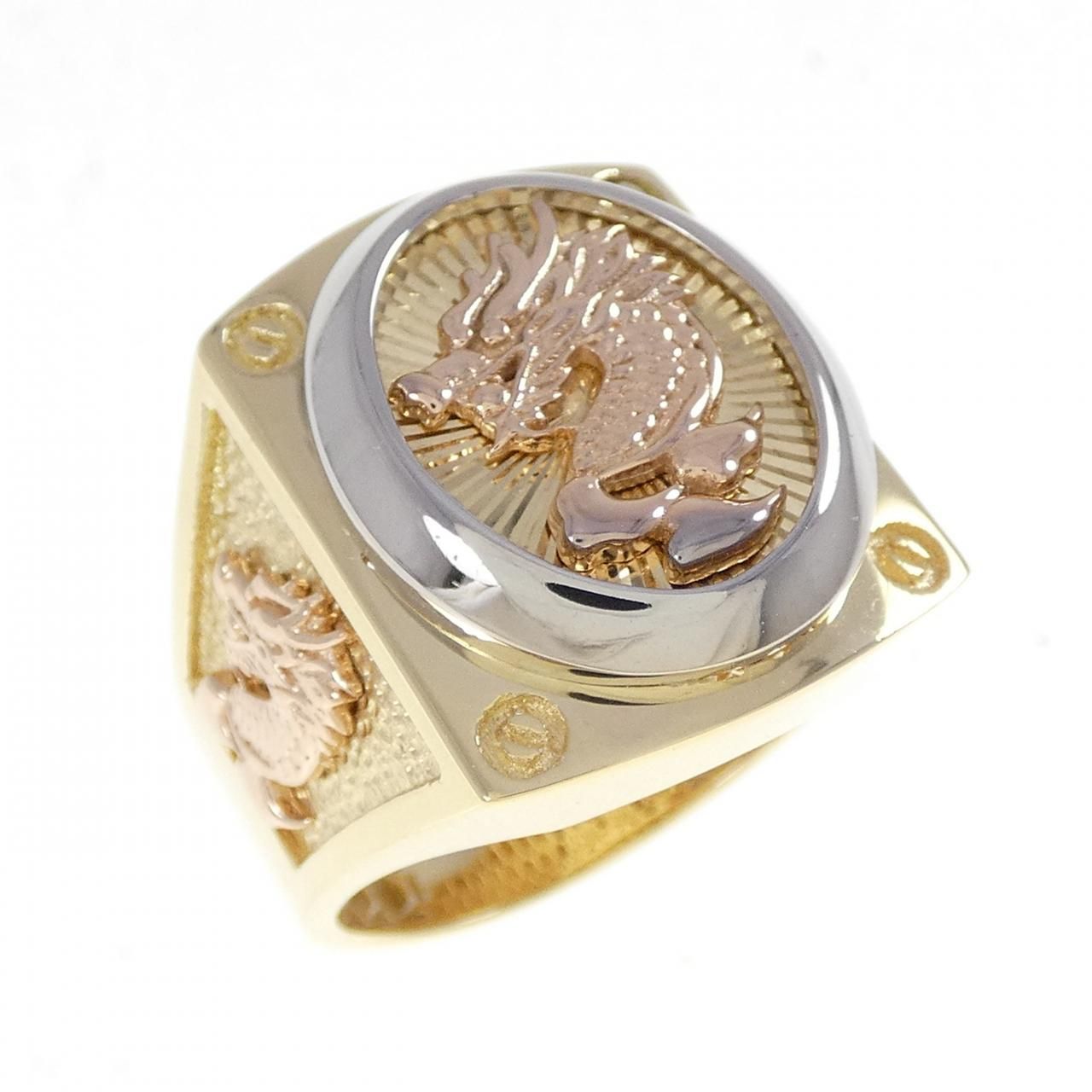 K 18スリー ドラゴン リング