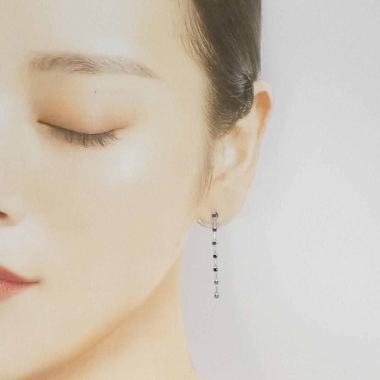  K 10 WG ダイヤモンド ピアス 0.56 CT イヤリング アクセサリー