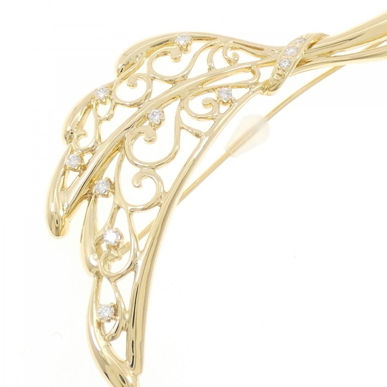 ミキモト K 18 YG ブローチ 0.30 CT