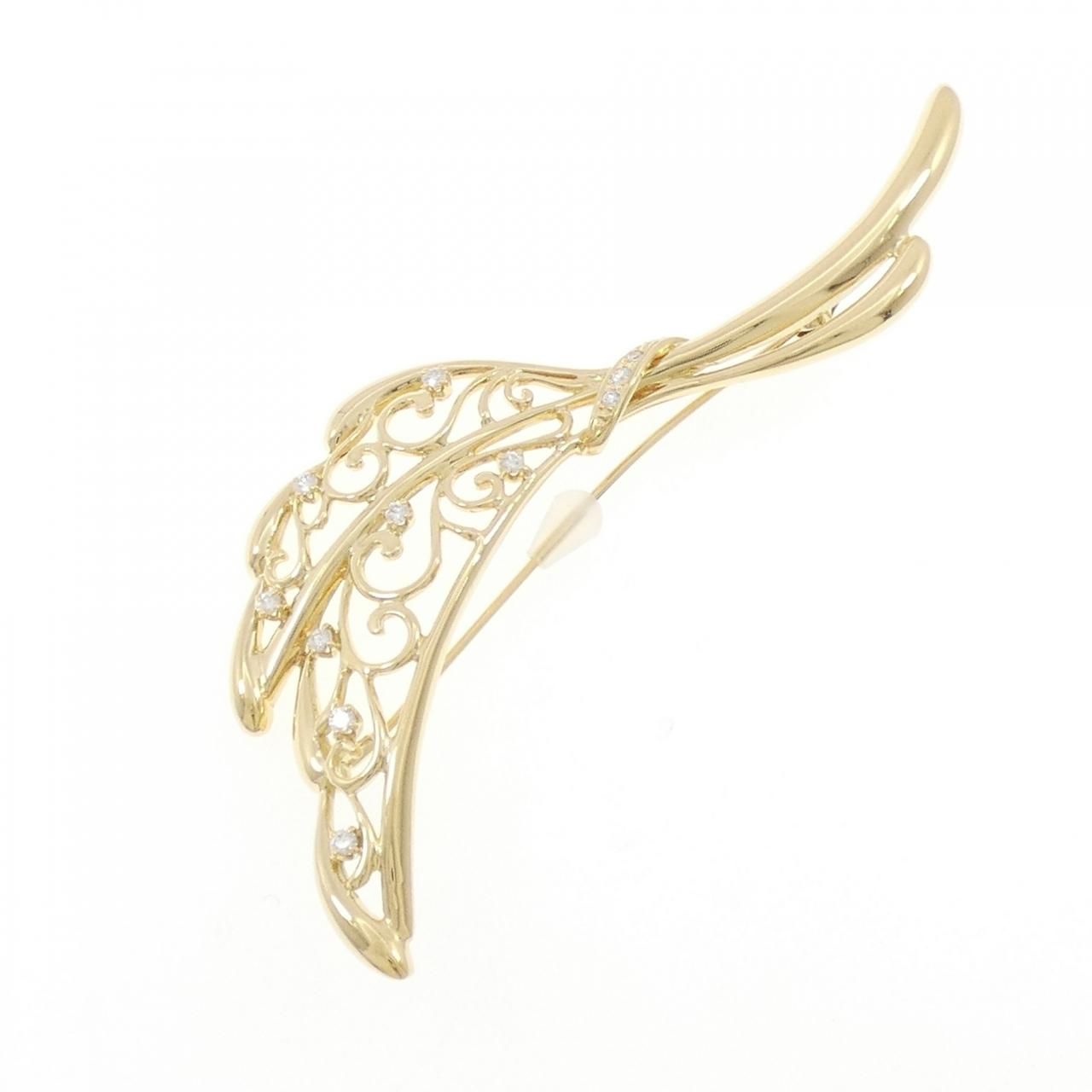 ミキモト K 18 YG ブローチ 0 30 CT