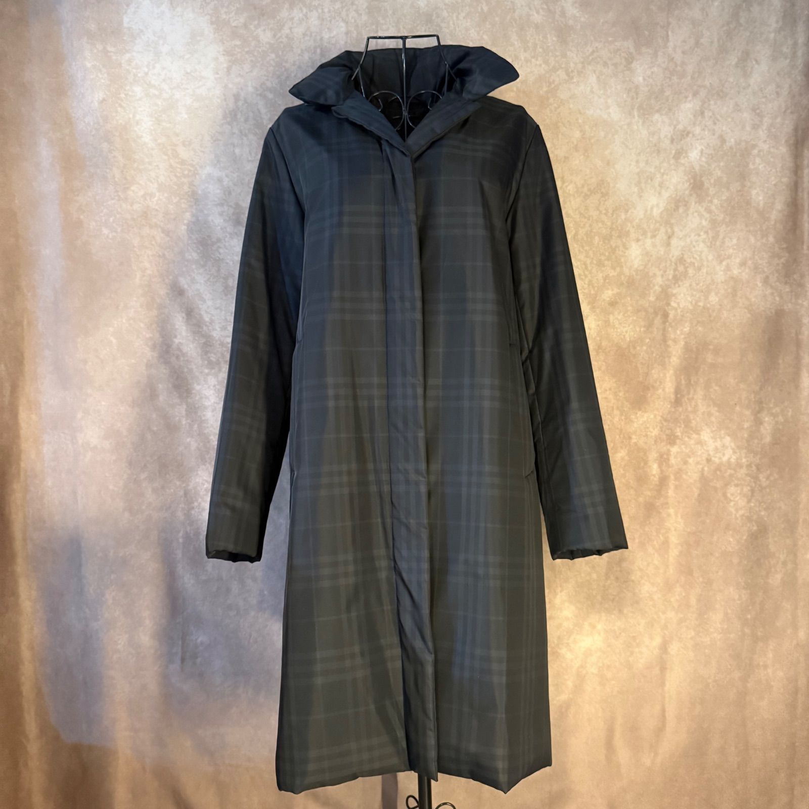 ✨BURBERRY LONDON バーバリー ロングコート フード付き ブラック