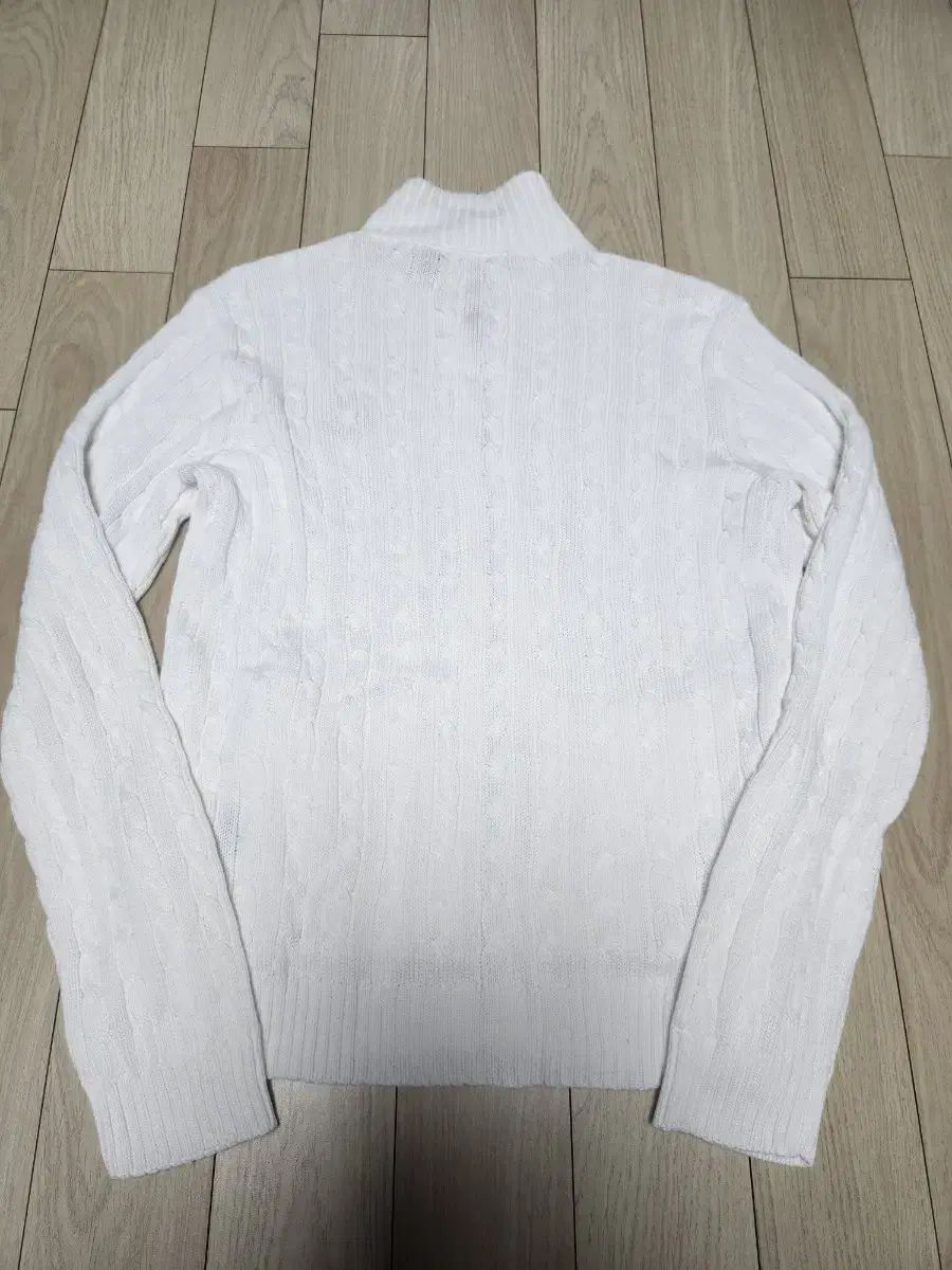 ラルフローレン ケーブル ニット 白 ジップアップ カーディガン