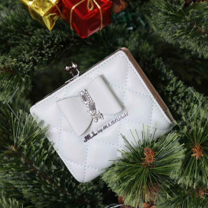 JILL by STUART RIBBON キルトウォレット ブルー