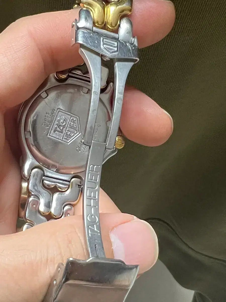  タグ ホイヤー エレガンス デニムコンビ オートマティック クロノメーター ボタンダウン 自動巻き時計 腕時計(アナログ)