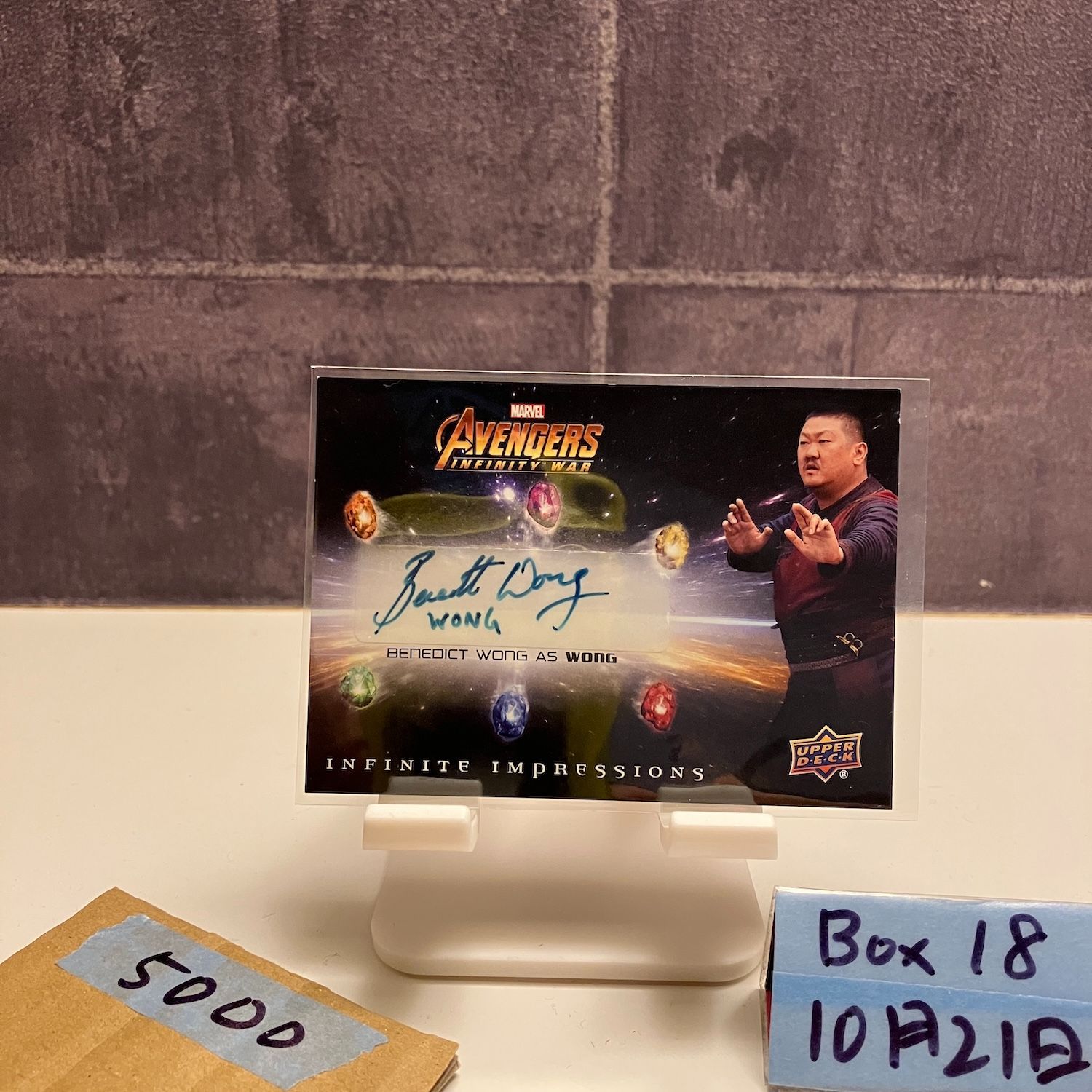 2018 Upper Deck Benedict Wong 直筆サインカード Marvel Avengers