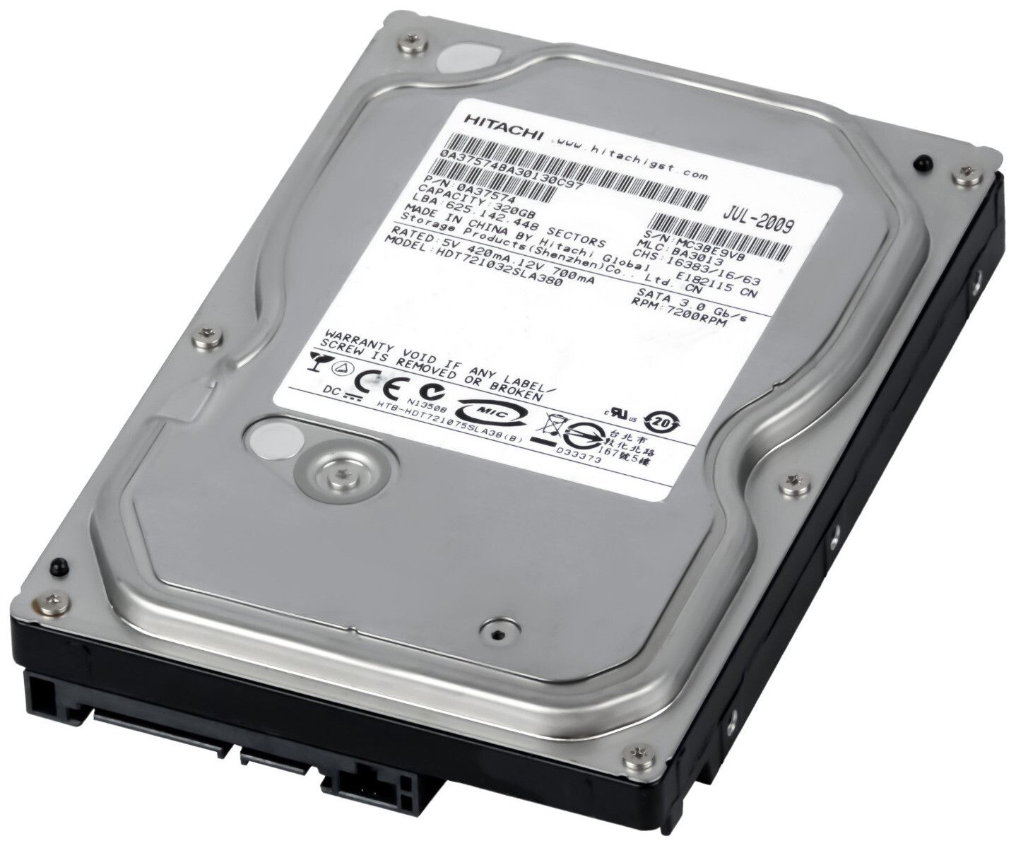 3年保証】Hard Drive HITACHI Deskstar 7K1000.B HDT721032SLA380